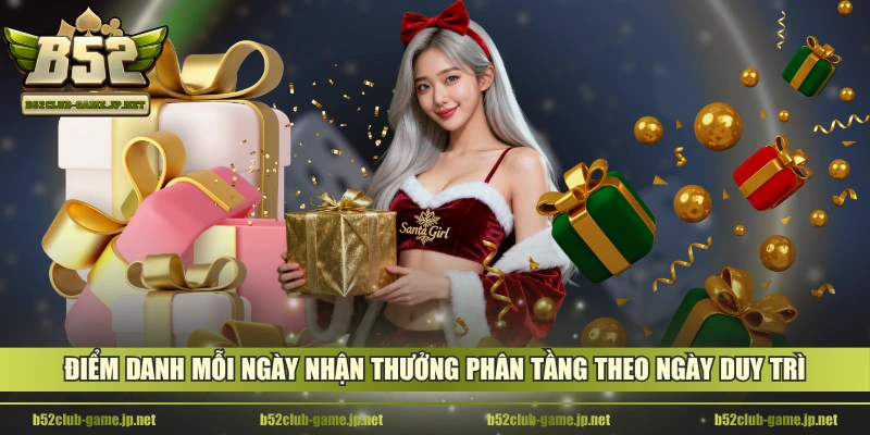 Điểm danh mỗi ngày nhận thưởng phân tầng theo ngày duy trì