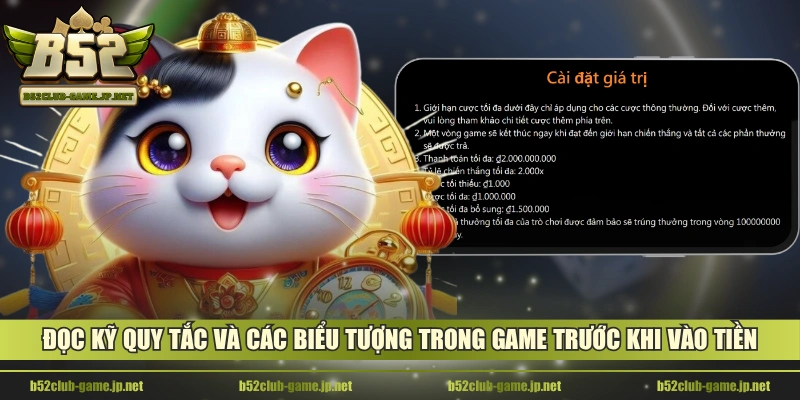 Đọc kỹ quy tắc và các biểu tượng trong game trước khi vào tiền