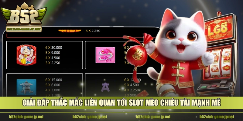 Giải đáp thắc mắc liên quan tới slot Mèo Chiêu Tài Mạnh Mẽ